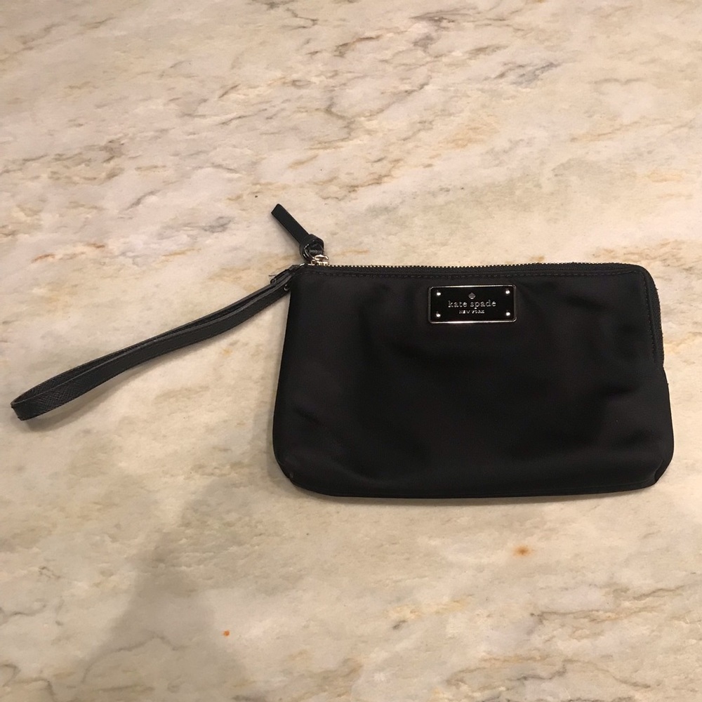 Nylon, double zipper Kate Spade Wristlet
